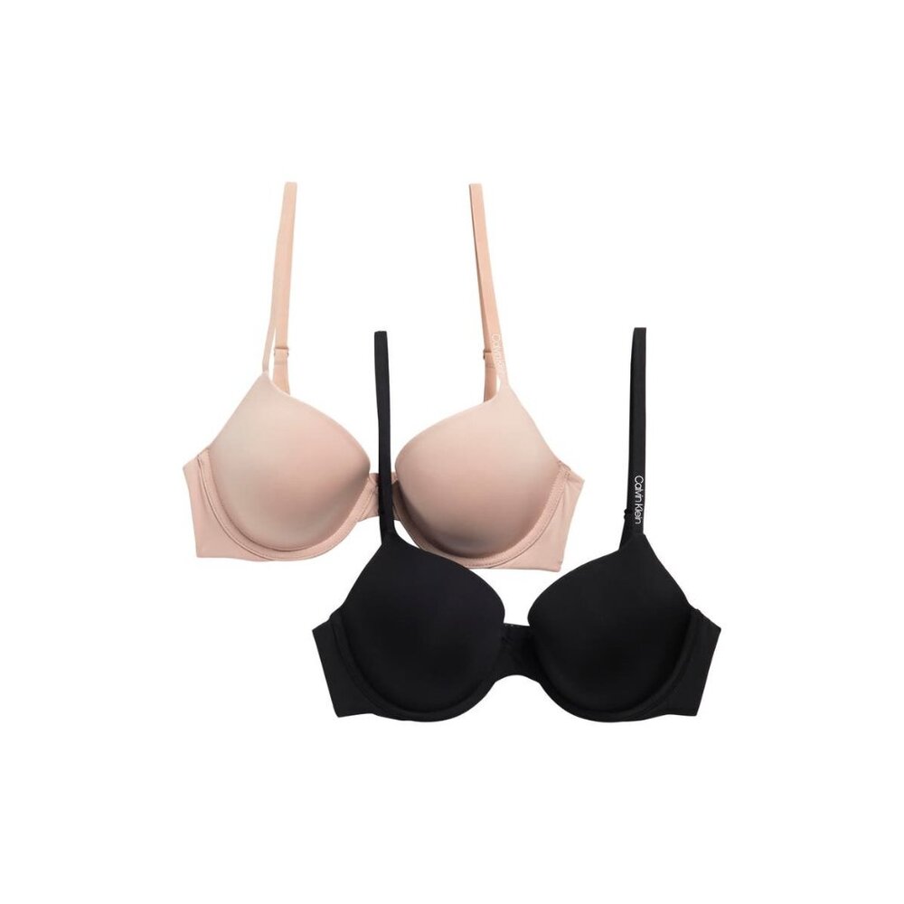 🆕CALVIN KLEIN Convertible Pure Micro Demi T-Shirt Bra 34C Black #QP25860 - Picture 3 of 8